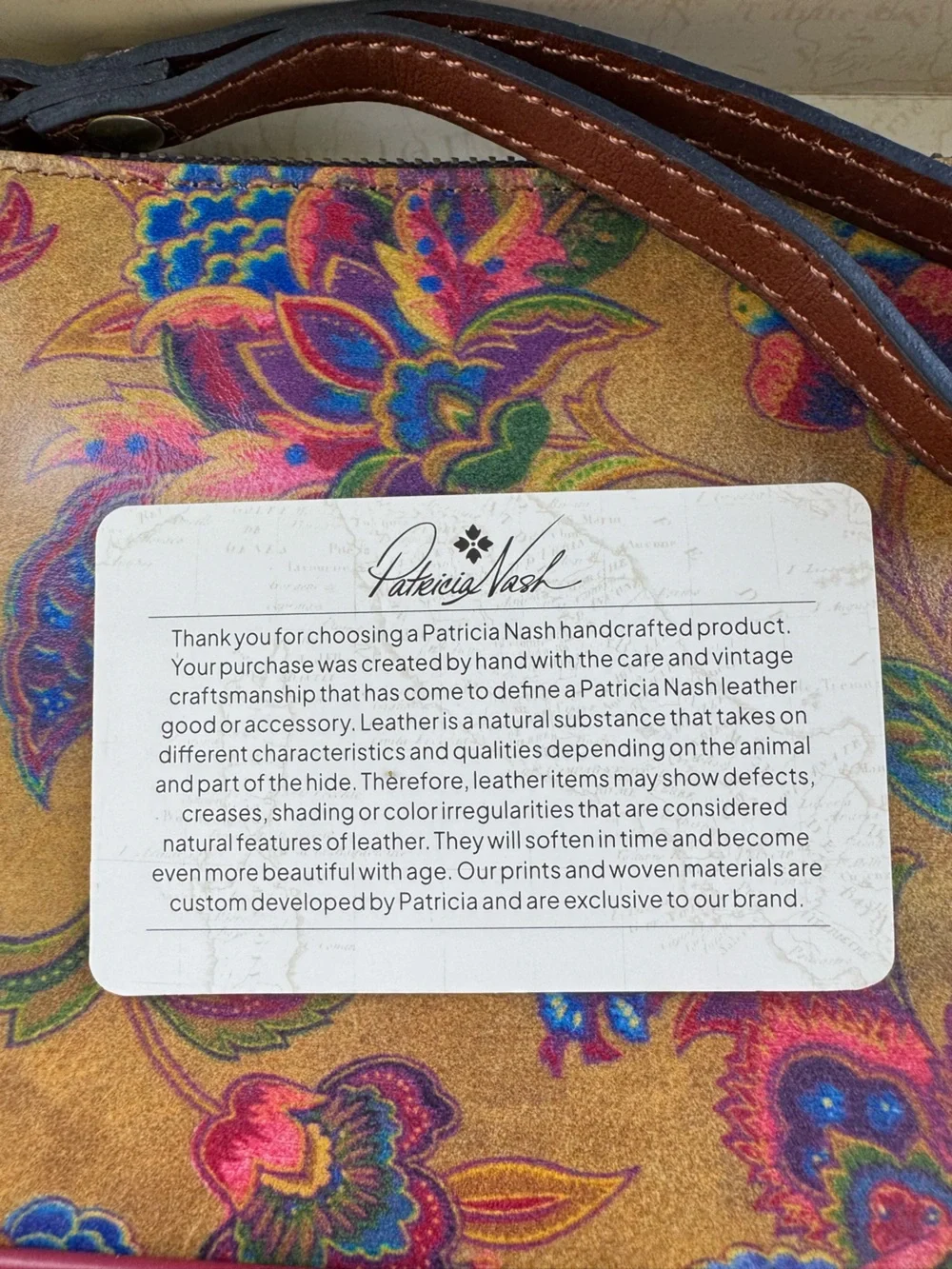 Patricia Nash French Tapestry Leather Wristlet NIB